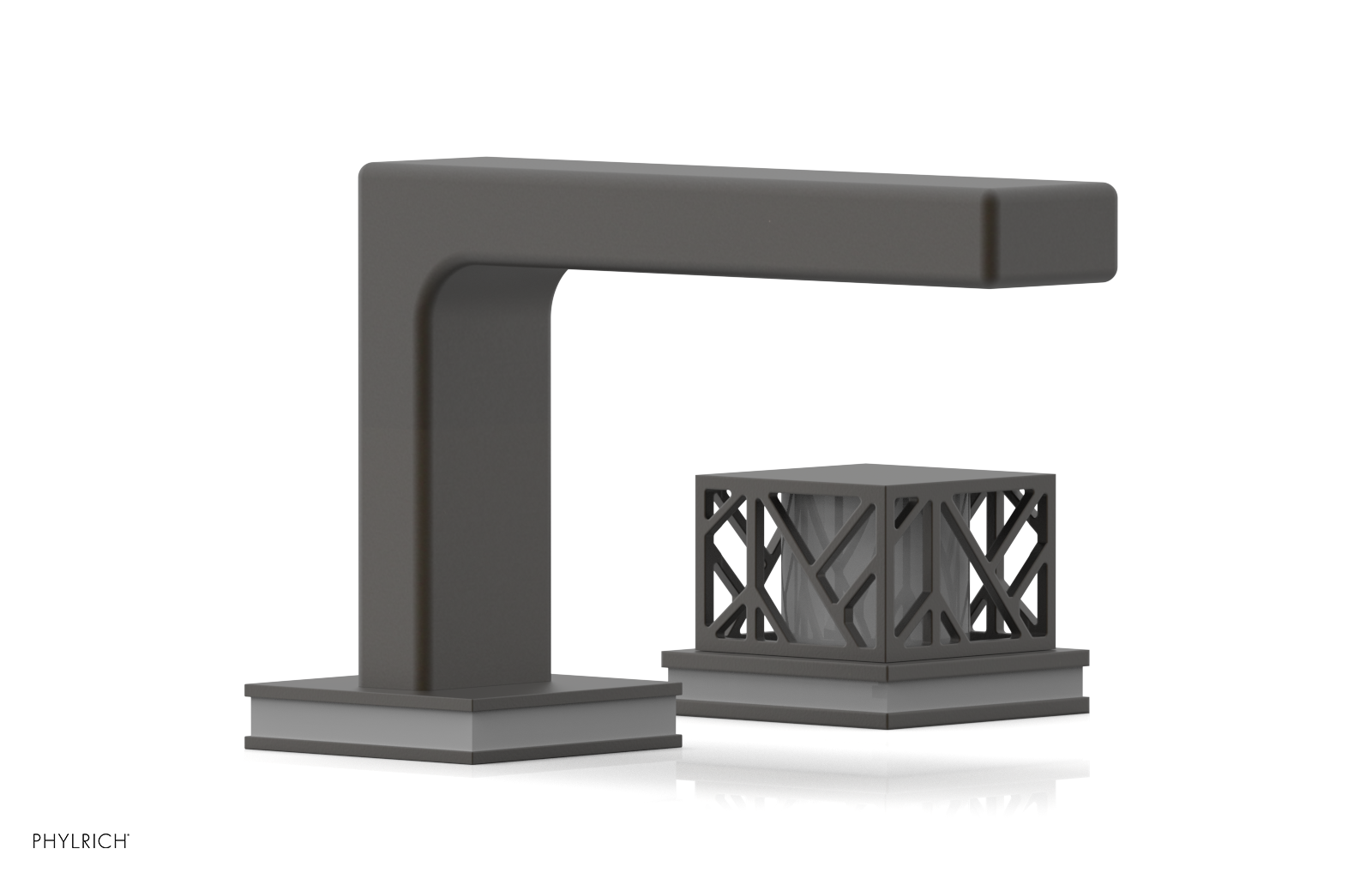 JOLIE Single Handle Faucet - Square Handle with "Grey" Accents 222-07