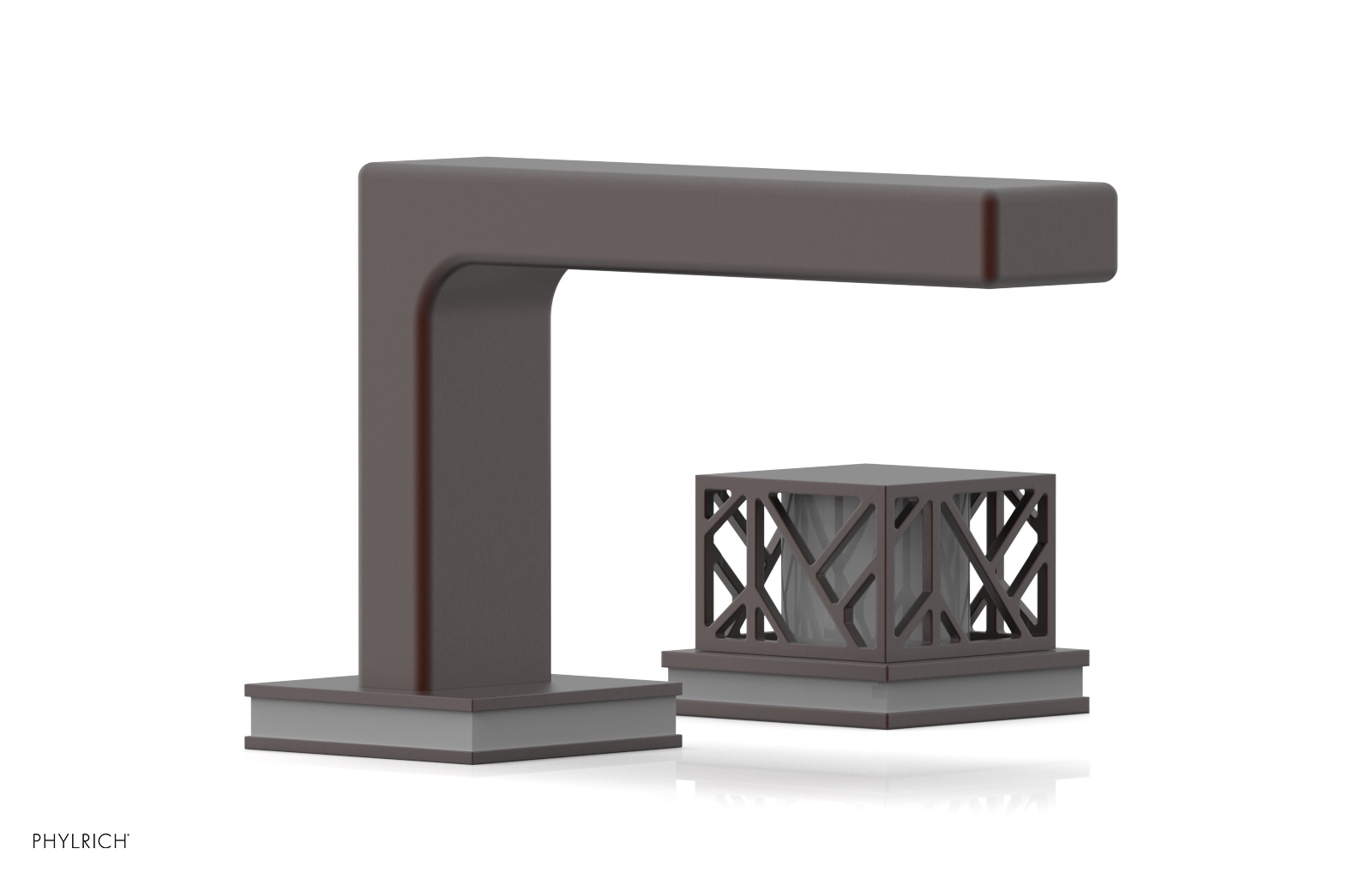 JOLIE Single Handle Faucet - Square Handle with "Grey" Accents 222-07