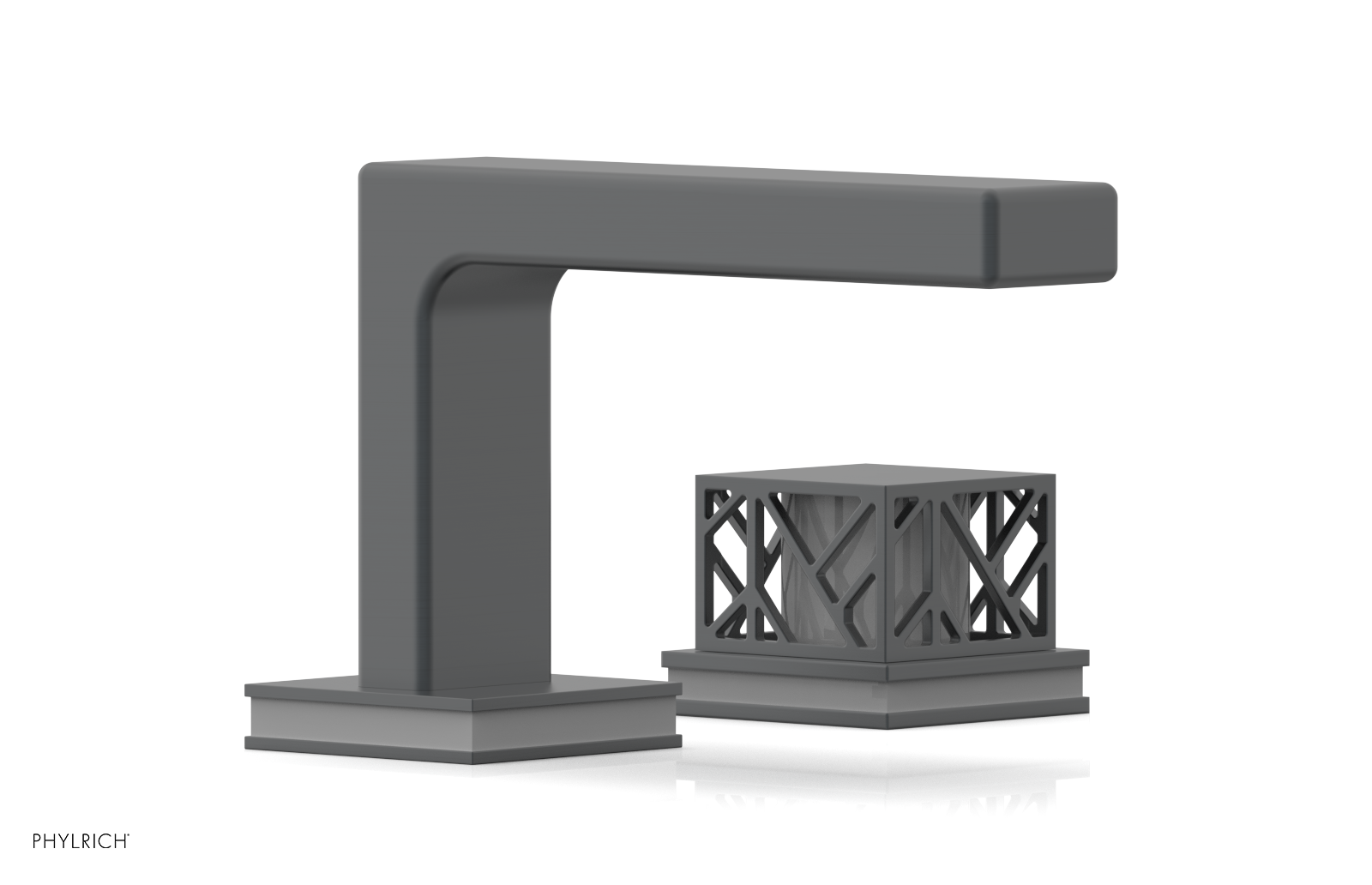 JOLIE Single Handle Faucet - Square Handle with "Grey" Accents 222-07