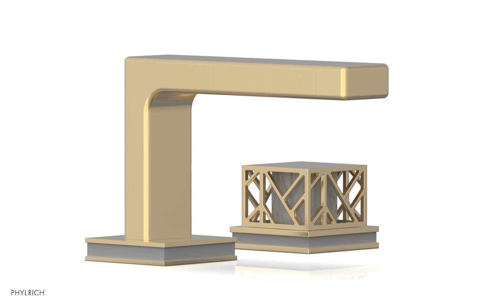 JOLIE Single Handle Faucet - Square Handle with "Grey" Accents 222-07