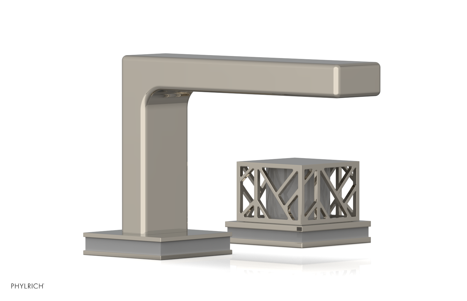 JOLIE Single Handle Faucet - Square Handle with "Grey" Accents 222-07