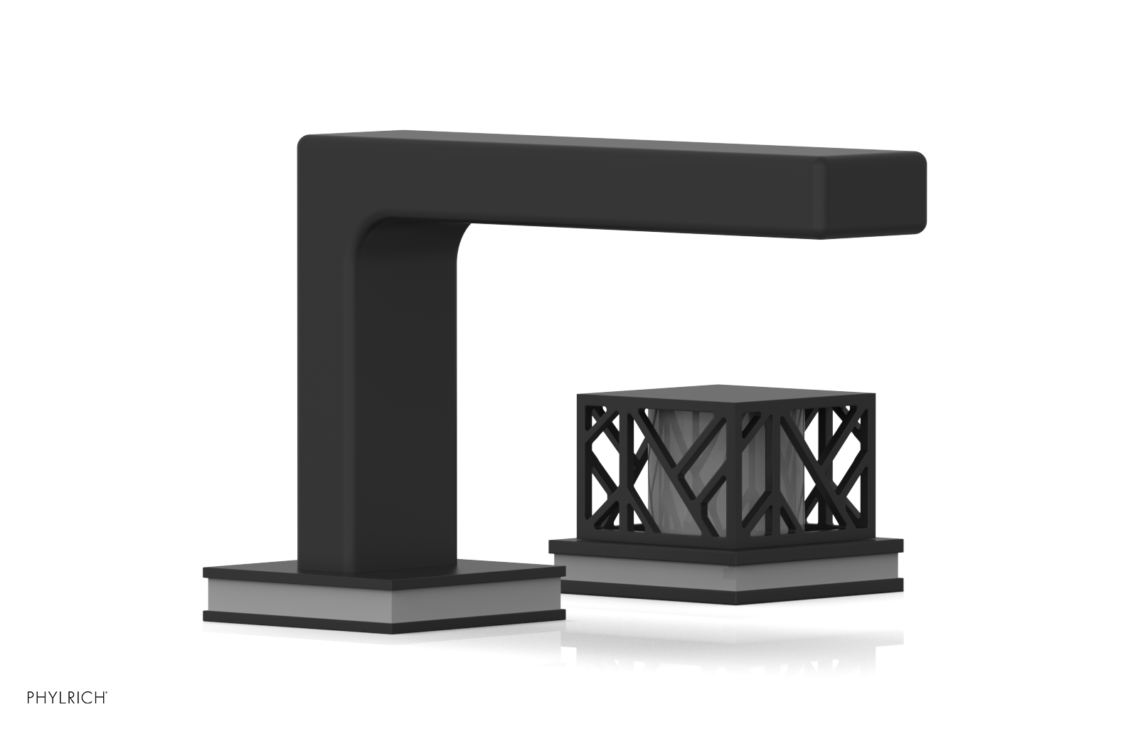 JOLIE Single Handle Faucet - Square Handle with "Grey" Accents 222-07