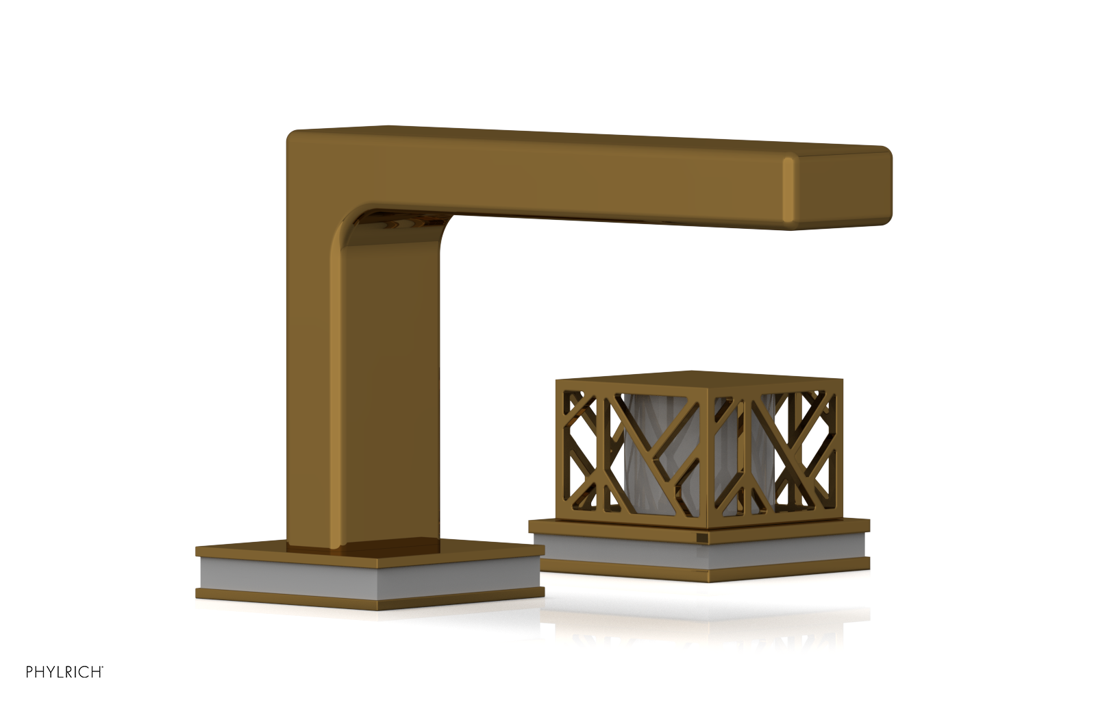 JOLIE Single Handle Faucet - Square Handle with "Grey" Accents 222-07