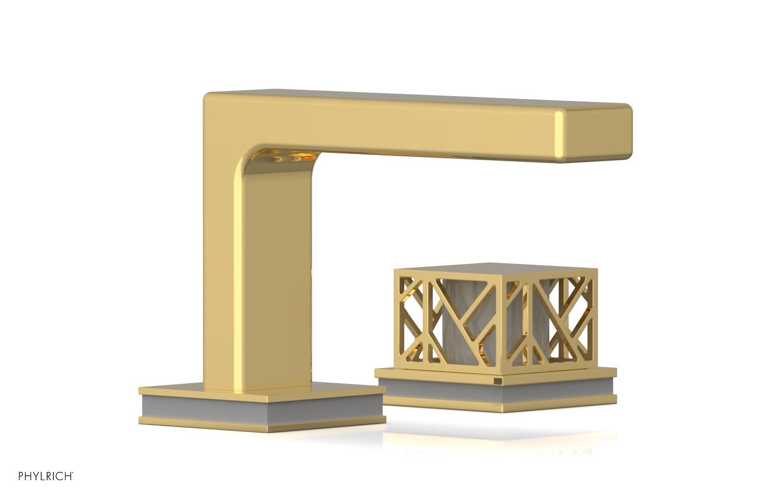 JOLIE Single Handle Faucet - Square Handle with "Grey" Accents 222-07