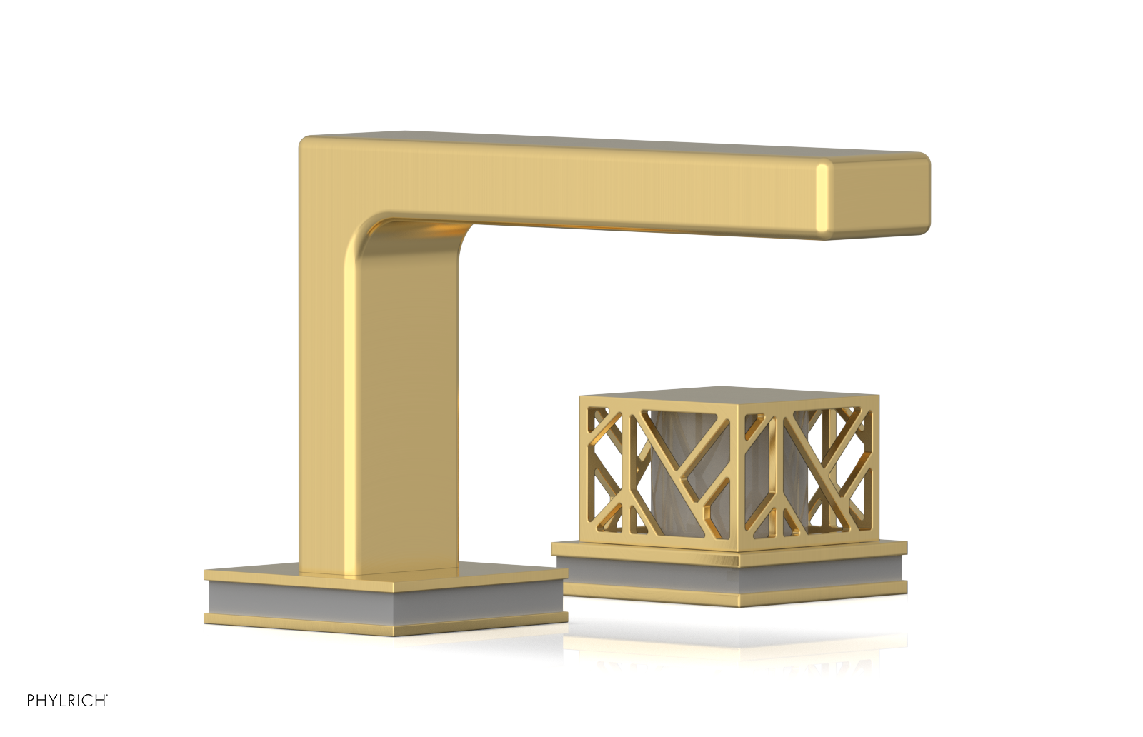 JOLIE Single Handle Faucet - Square Handle with "Grey" Accents 222-07