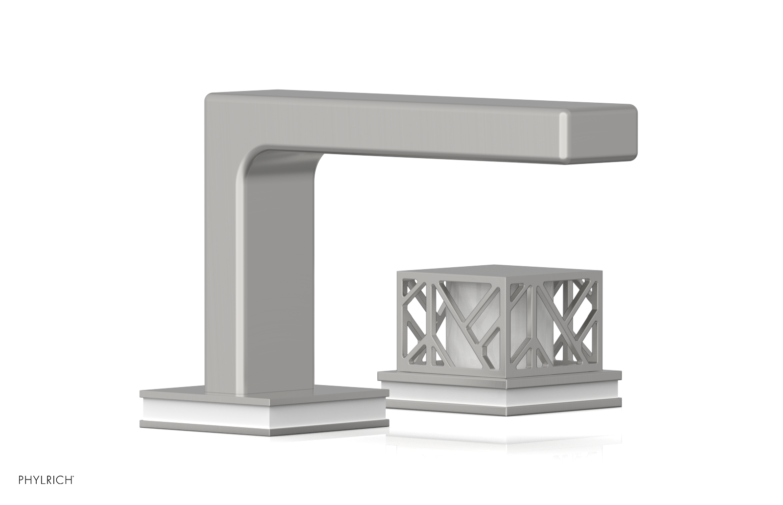 JOLIE Single Handle Faucet - Square Handle with "White" Accents 222-07