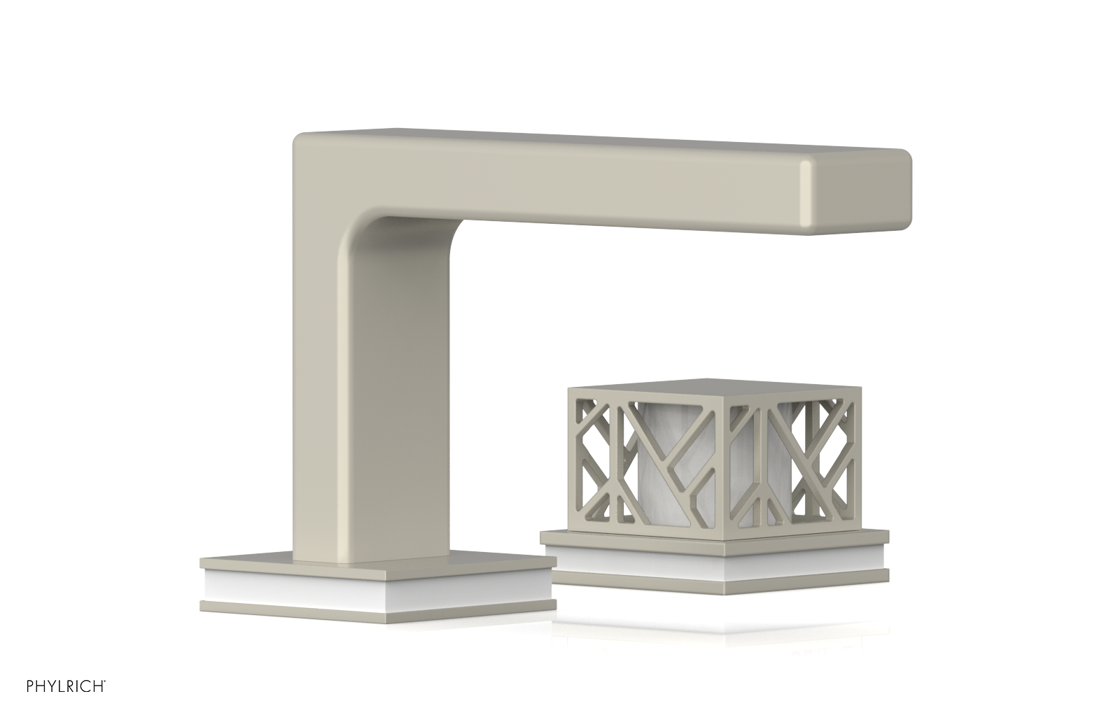 JOLIE Single Handle Faucet - Square Handle with "White" Accents 222-07