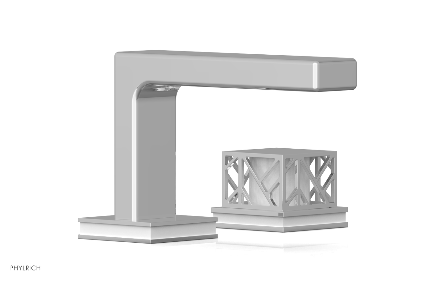 JOLIE Single Handle Faucet - Square Handle with "White" Accents 222-07