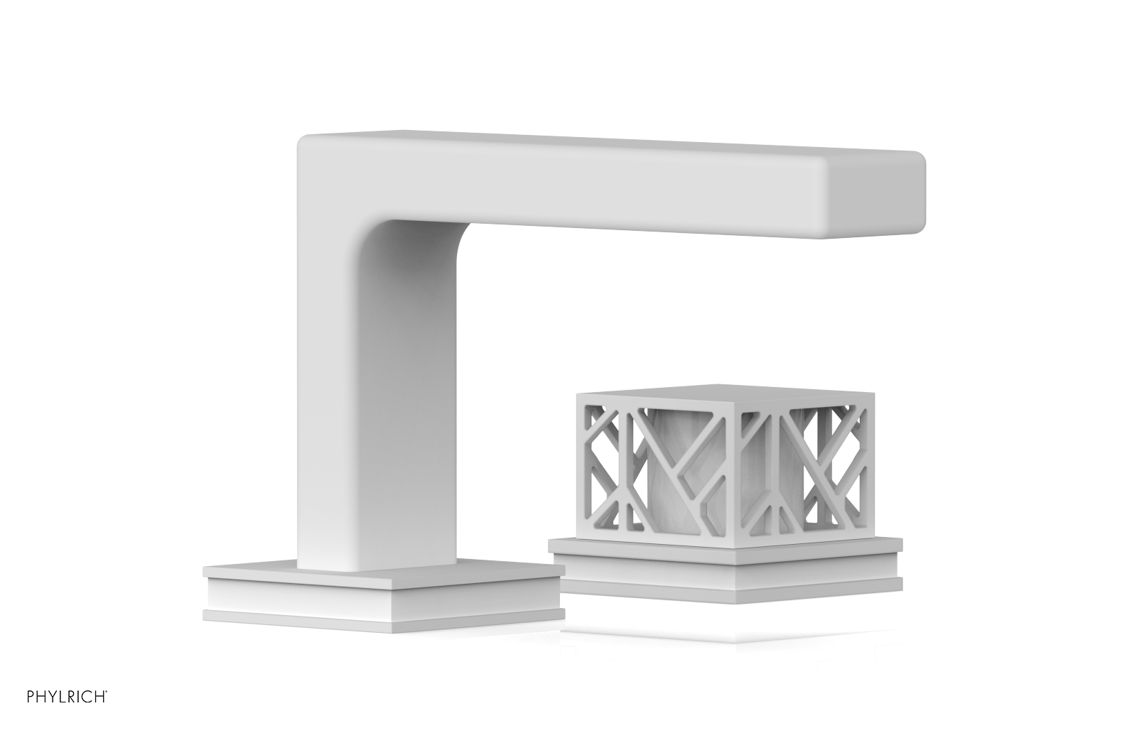JOLIE Single Handle Faucet - Square Handle with "White" Accents 222-07