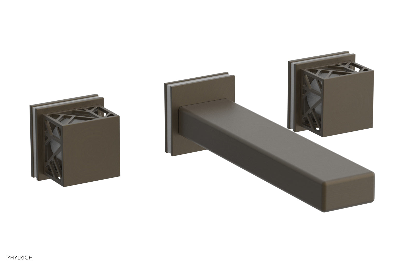 JOLIE Wall Lavatory Set - Square Handles with "White" Accents 222-12