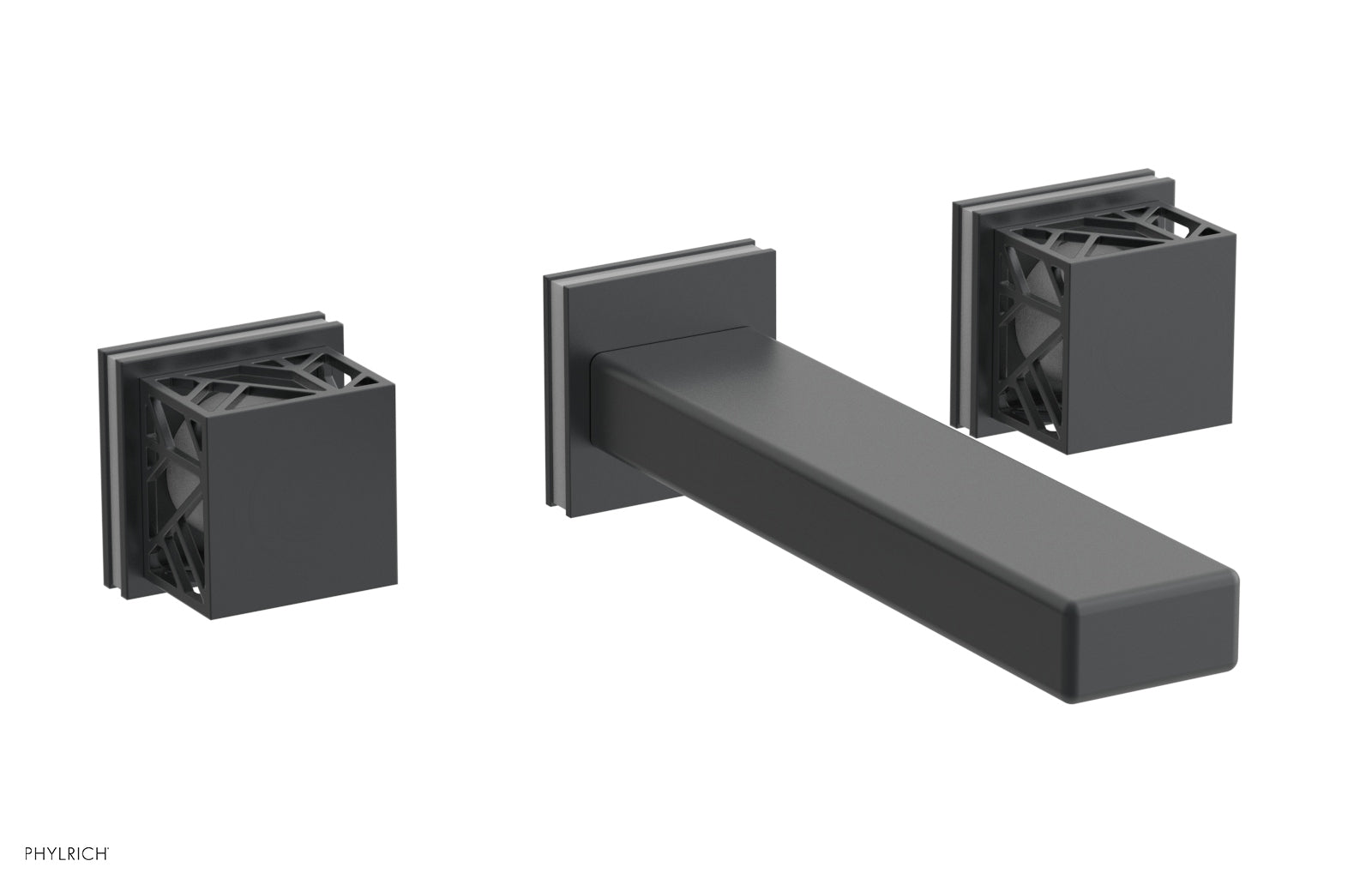 JOLIE Wall Lavatory Set - Square Handles with "White" Accents 222-12