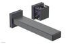 JOLIE Single Handle Wall Lavatory Set - Square Handle "Purple" Accents 222-16
