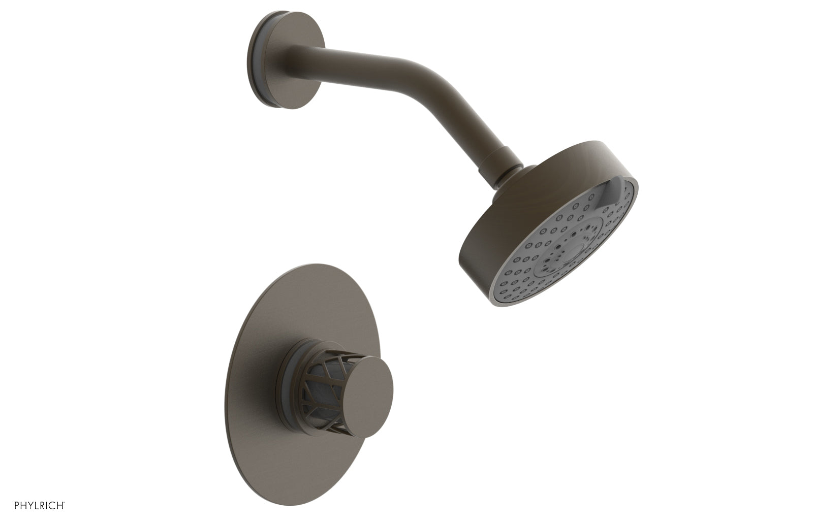JOLIE Pressure Balance Shower Set - Round Handle with "Grey" Accents 222-21