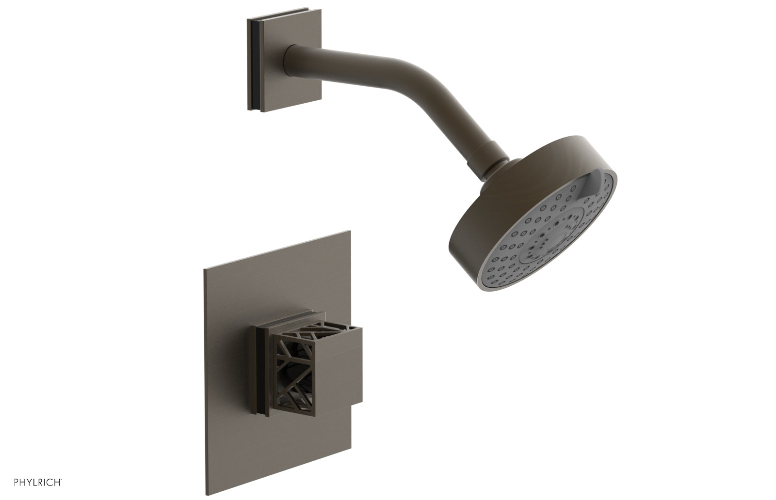 JOLIE Pressure Balance Shower Set - Square Handle with "Black" Accents 222-22