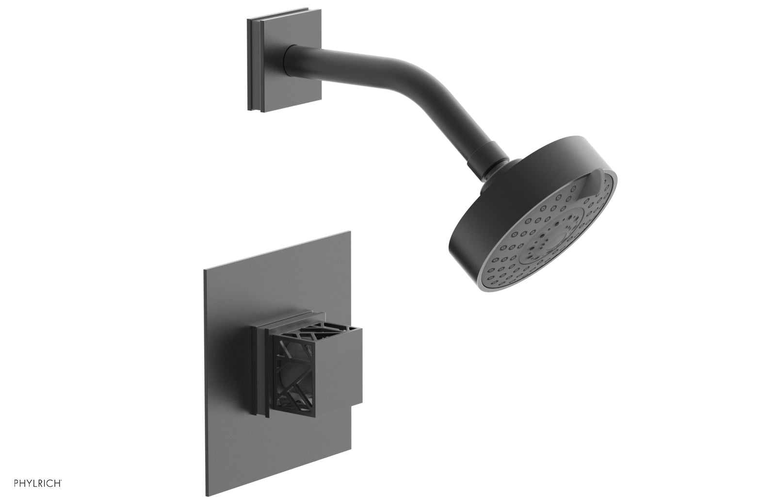 JOLIE Pressure Balance Shower Set - Square Handle with "Grey" Accents 222-22
