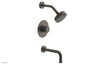 JOLIE Pressure Balance Tub and Shower Set - Round Handle wth "Light Blue" Accents 222-26