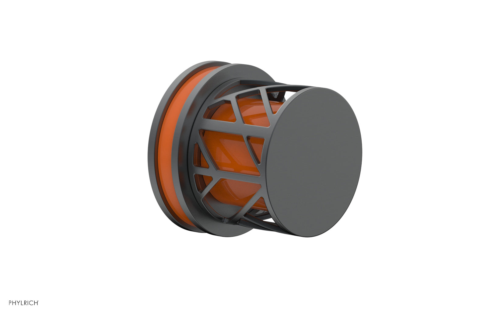 JOLIE Volume Control/Diverter Trim - Round Handle with "Orange" Accents 222-35