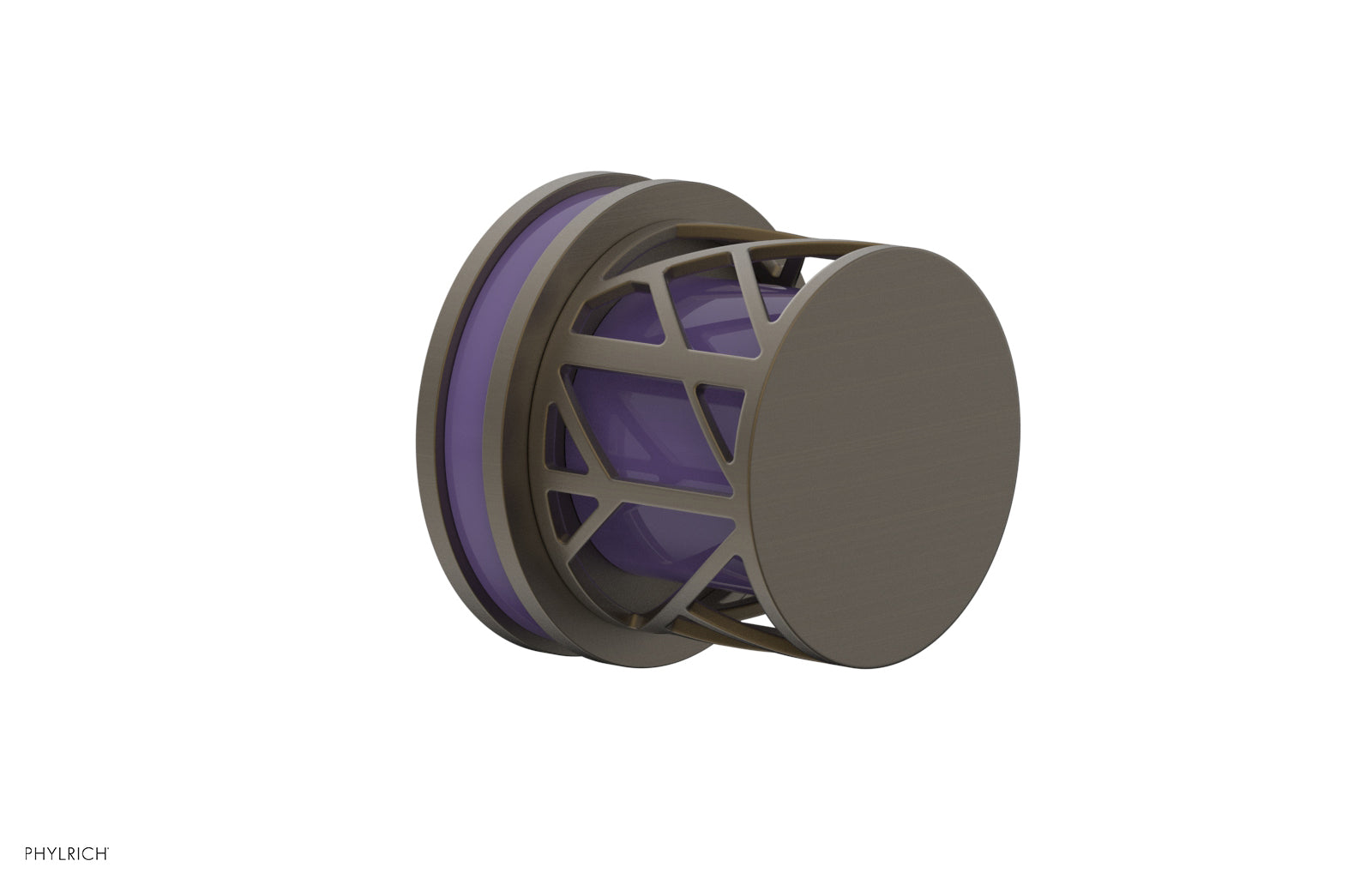 JOLIE Volume Control/Diverter Trim - Round Handle with "Purple" Accents 222-35