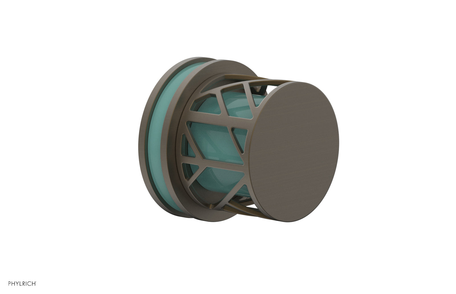 JOLIE Volume Control/Diverter Trim - Round Handle with "Turquoise" Accents 222-35
