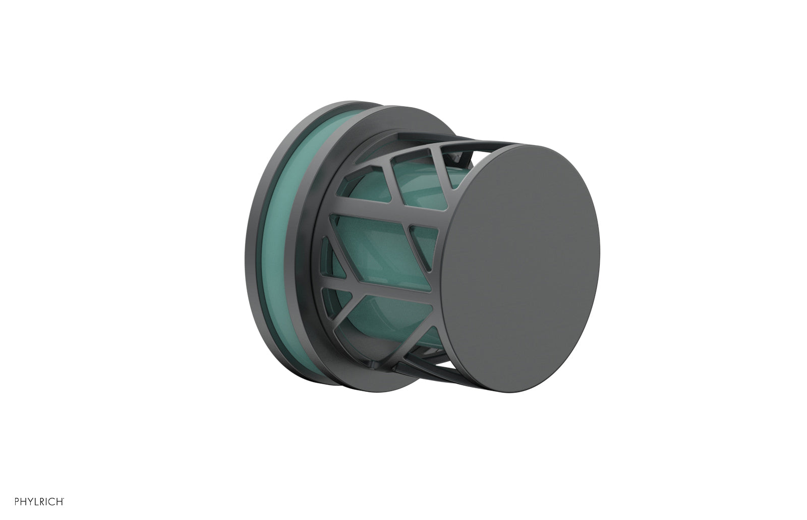 JOLIE Volume Control/Diverter Trim - Round Handle with "Turquoise" Accents 222-35