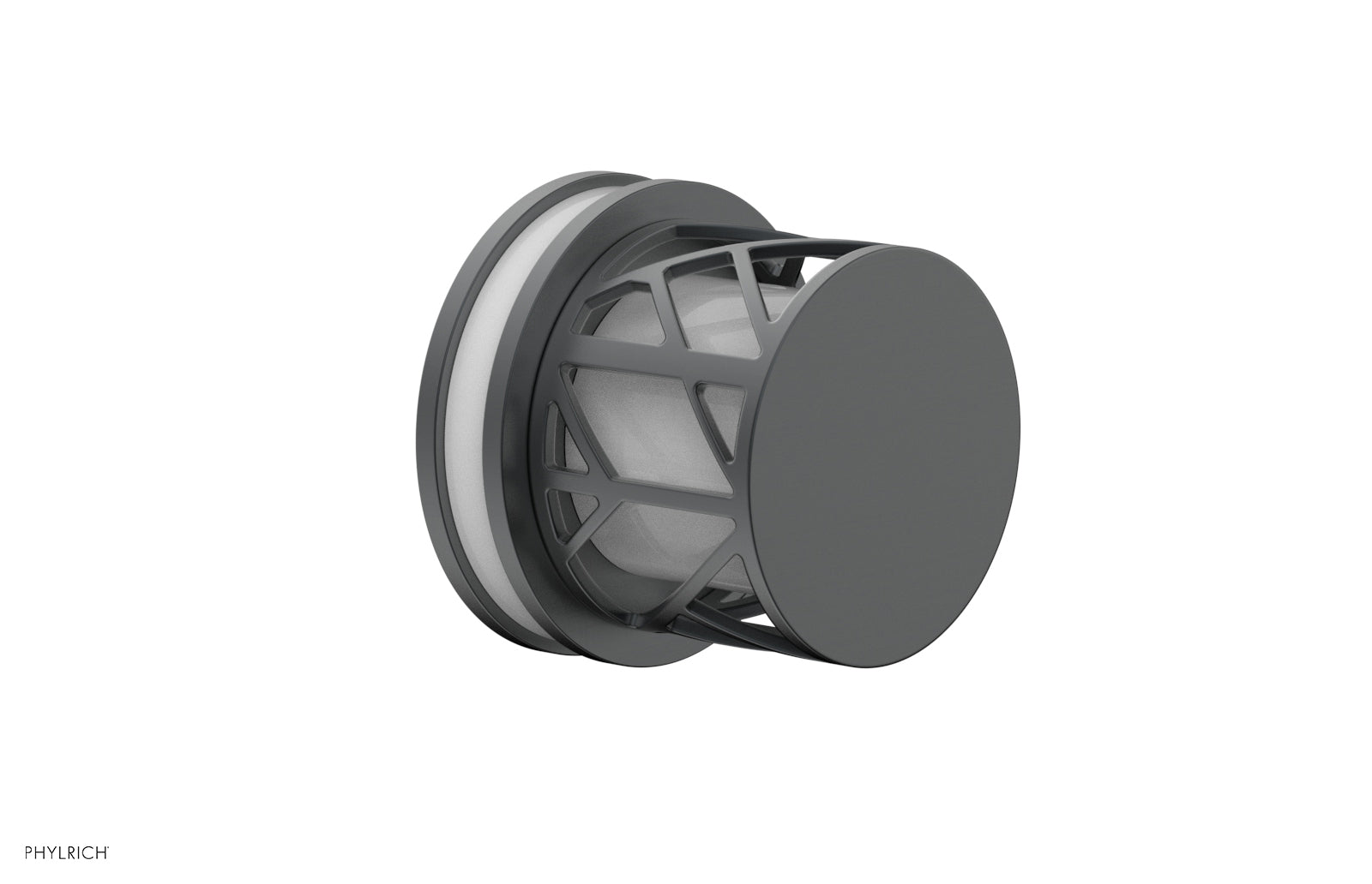 JOLIE Volume Control/Diverter Trim - Round Handle with "White" Accents 222-35