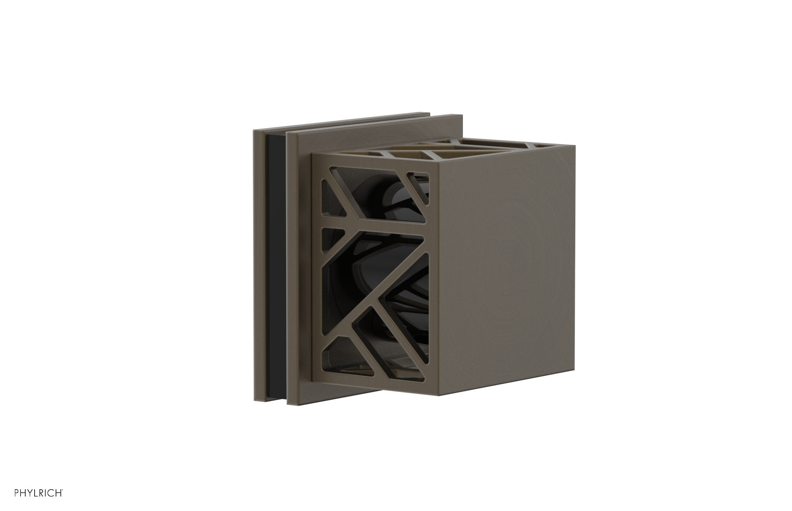 JOLIE Volume Control/Diverter Trim - Square Handle with "Black" Accents 222-36