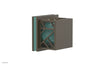 JOLIE Volume Control/Diverter Trim - Square Handle with "Turquoise" Accents 222-36