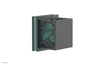 JOLIE Volume Control/Diverter Trim - Square Handle with "Turquoise" Accents 222-36