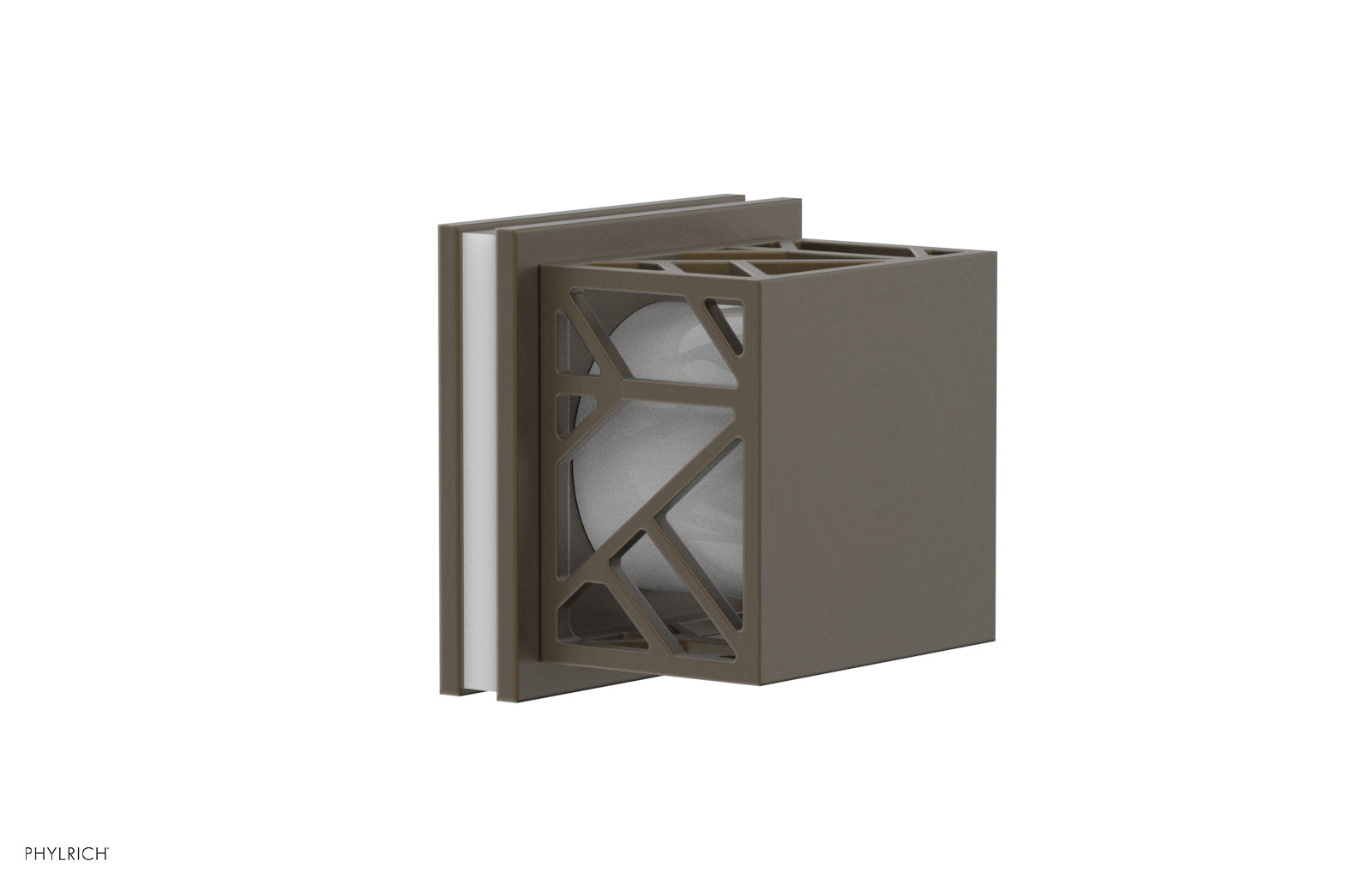 JOLIE Volume Control/Diverter Trim - Square Handle with "White" Accents 222-36