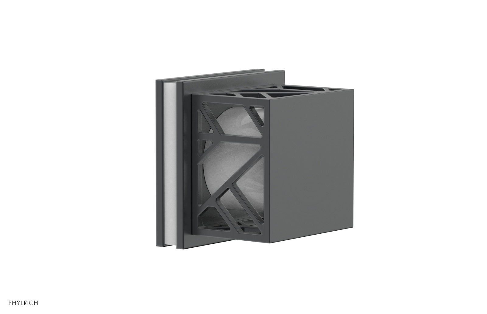 JOLIE Volume Control/Diverter Trim - Square Handle with "White" Accents 222-36