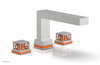 JOLIE Deck Tub Set - Square Handles with "Orange" Accents 222-41