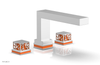 JOLIE Deck Tub Set - Square Handles with "Orange" Accents 222-41