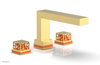 JOLIE Deck Tub Set - Square Handles with "Orange" Accents 222-41