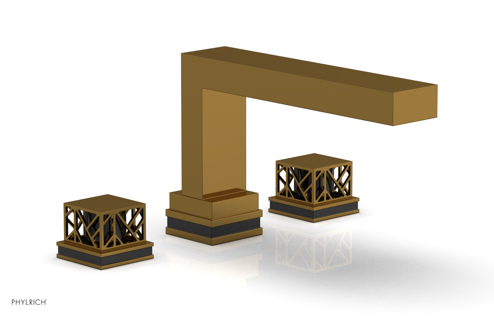 JOLIE Deck Tub Set - Square Handles with "Black" Accents 222-41