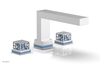 JOLIE Deck Tub Set - Square Handles with "Light Blue" Accents 222-41