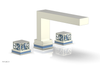 JOLIE Deck Tub Set - Square Handles with "Light Blue" Accents 222-41