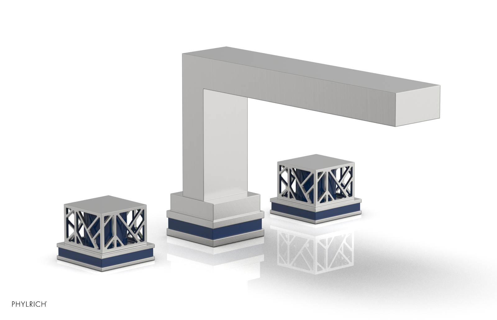 JOLIE Deck Tub Set - Square Handles with "Navy Blue" Accents 222-41