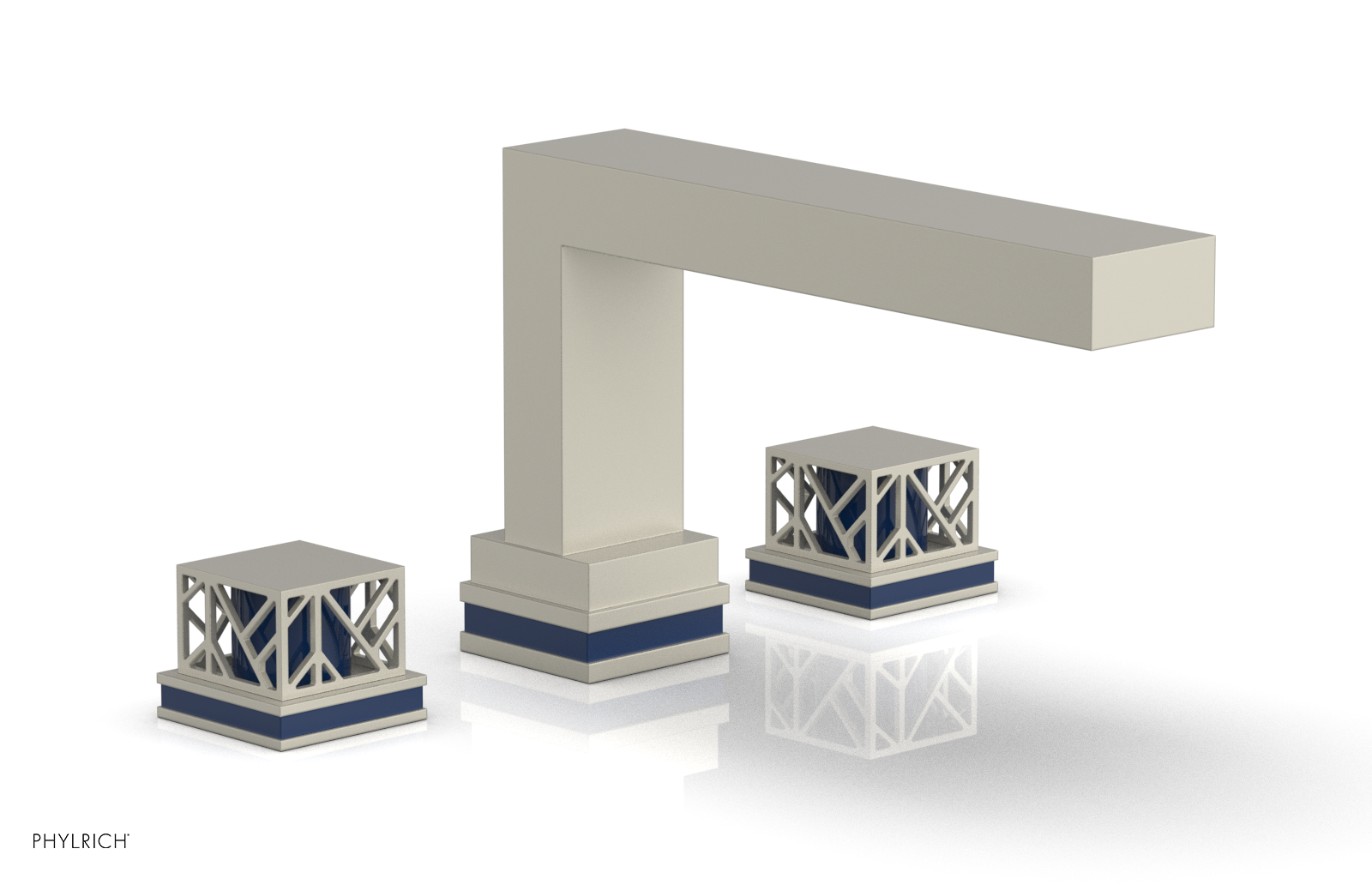 JOLIE Deck Tub Set - Square Handles with "Navy Blue" Accents 222-41