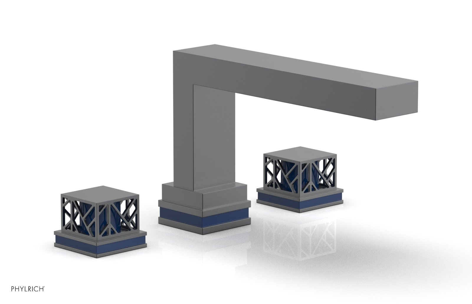 JOLIE Deck Tub Set - Square Handles with "Navy Blue" Accents 222-41