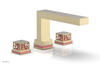 JOLIE Deck Tub Set - Square Handles with "Pink" Accents 222-41