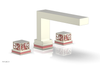 JOLIE Deck Tub Set - Square Handles with "Pink" Accents 222-41