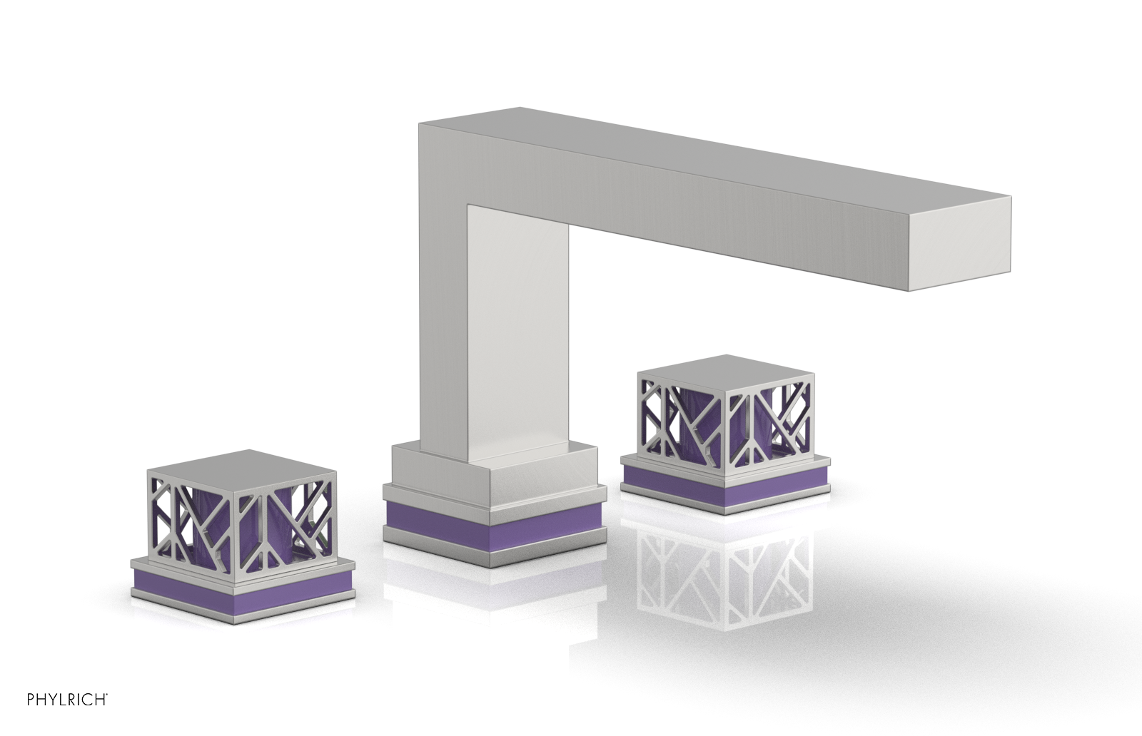 JOLIE Deck Tub Set - Square Handles with "Purple" Accents 222-41