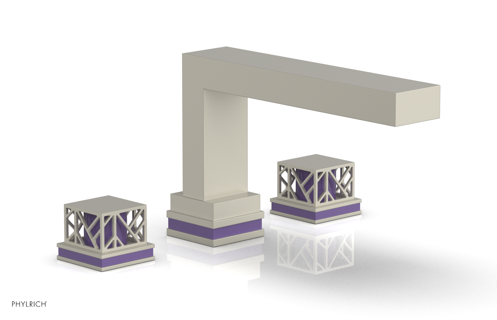JOLIE Deck Tub Set - Square Handles with "Purple" Accents 222-41