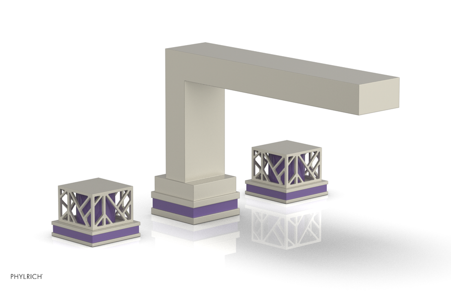 JOLIE Deck Tub Set - Square Handles with "Purple" Accents 222-41