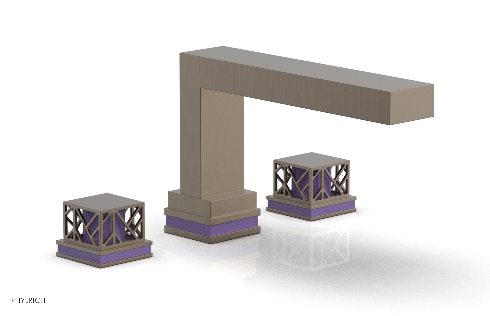 JOLIE Deck Tub Set - Square Handles with "Purple" Accents 222-41