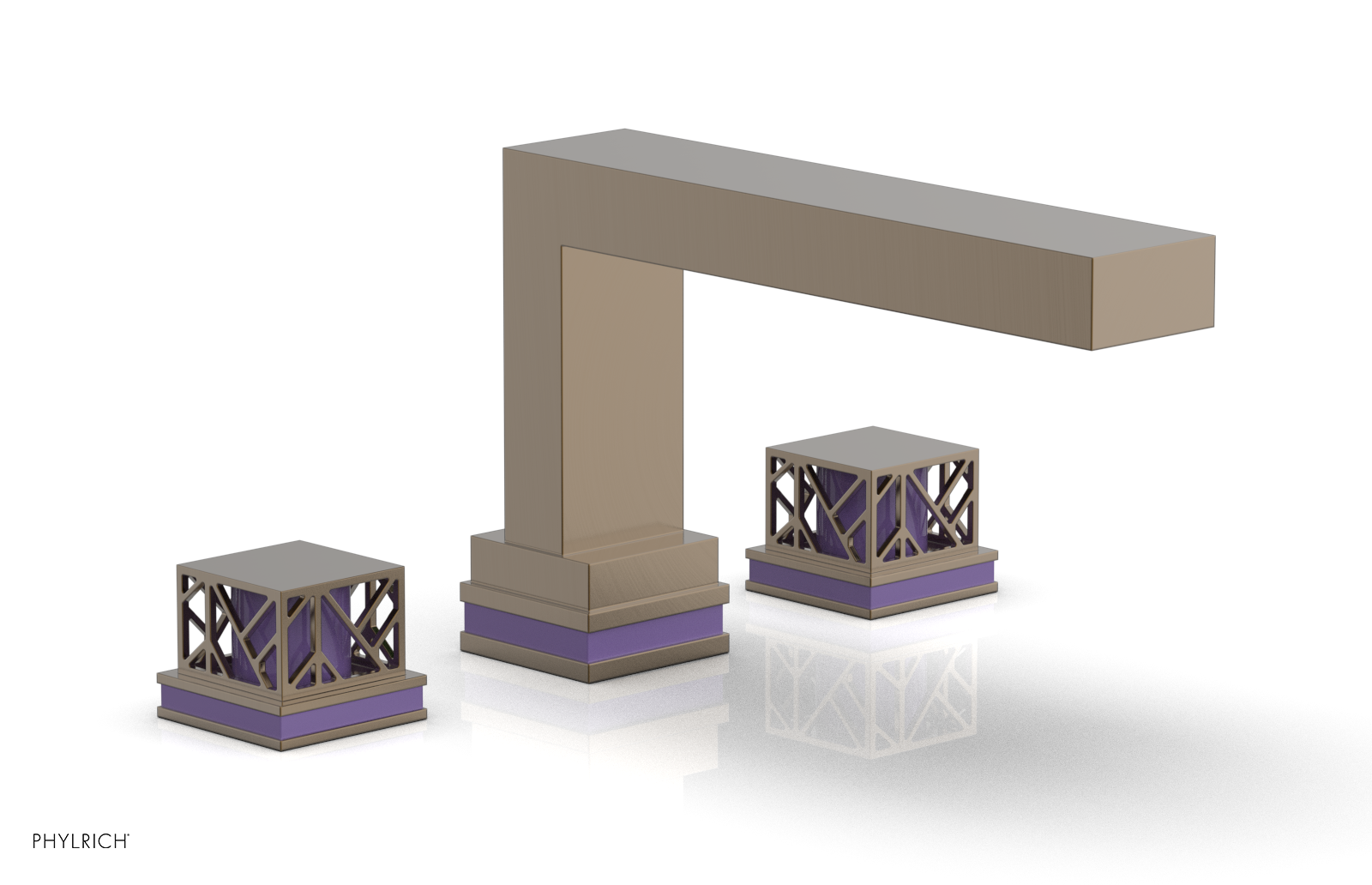 JOLIE Deck Tub Set - Square Handles with "Purple" Accents 222-41