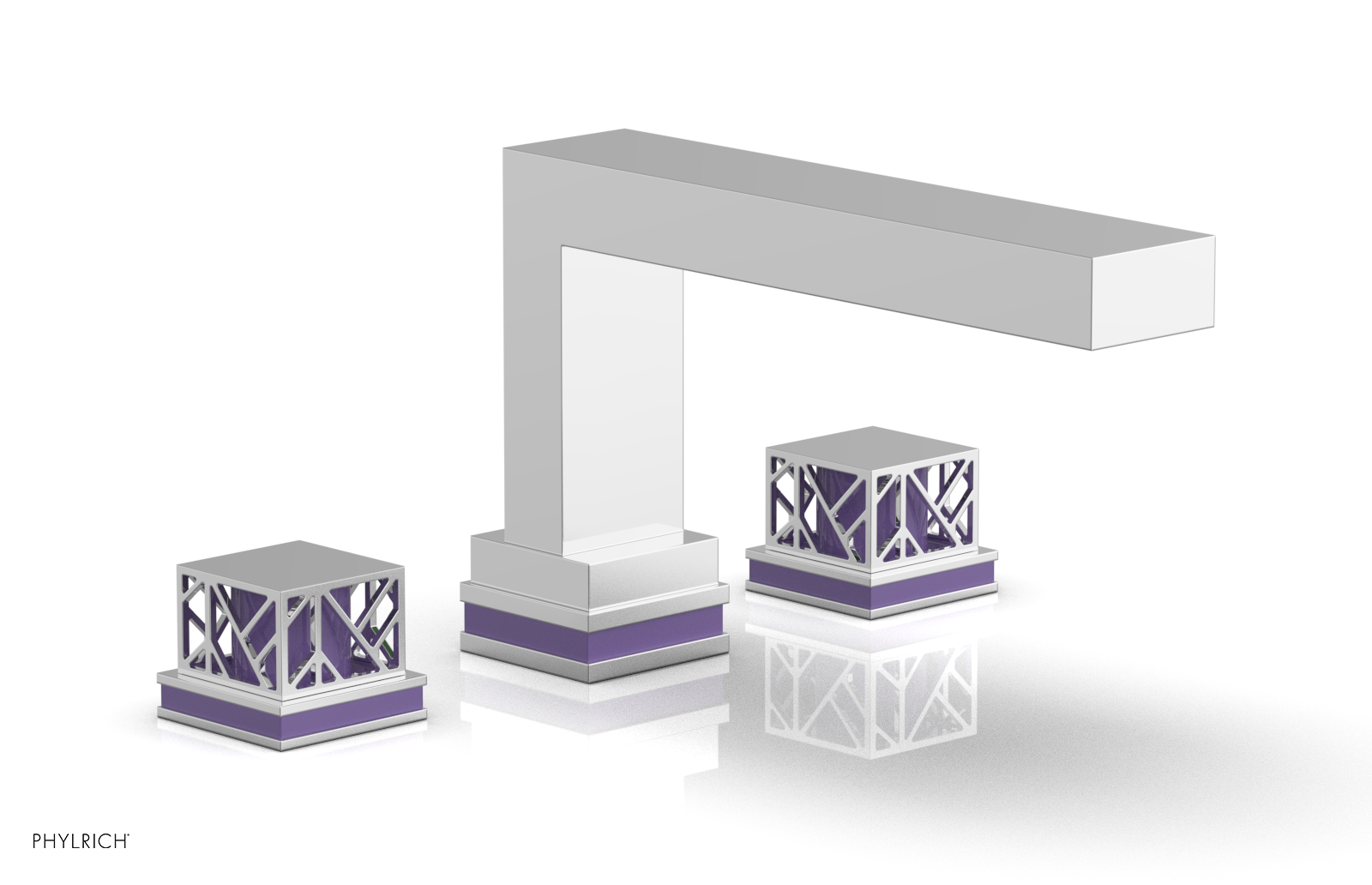 JOLIE Deck Tub Set - Square Handles with "Purple" Accents 222-41