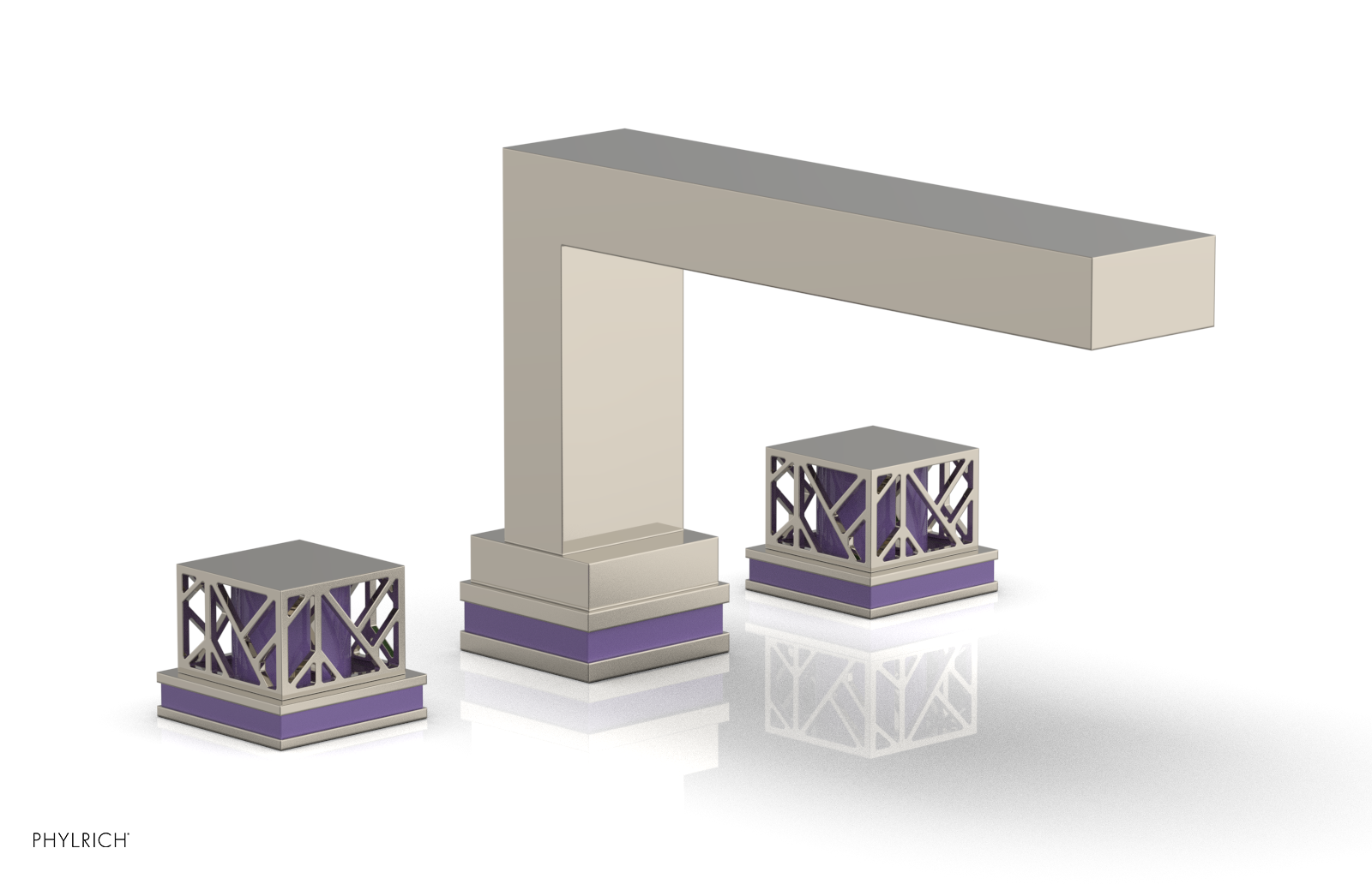 JOLIE Deck Tub Set - Square Handles with "Purple" Accents 222-41