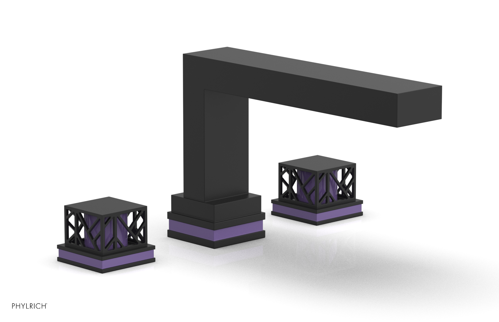 JOLIE Deck Tub Set - Square Handles with "Purple" Accents 222-41