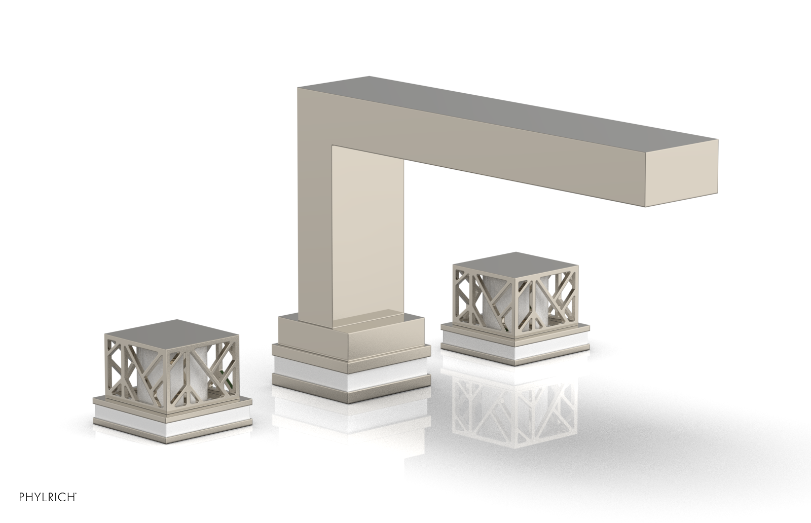 JOLIE Deck Tub Set - Square Handles with "White" Accents 222-41